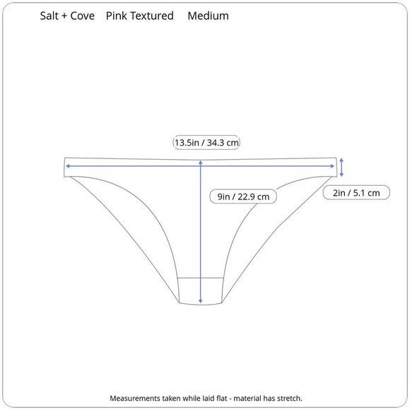 Salt and Cove Pink Textured Lined Hipster Bikini Swim Bottom Medium M - Picture 13 of 14